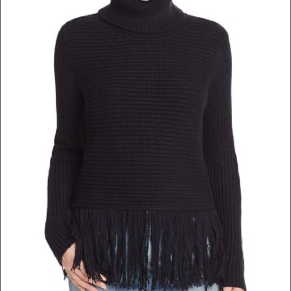 Michael Kors black fringe sweater